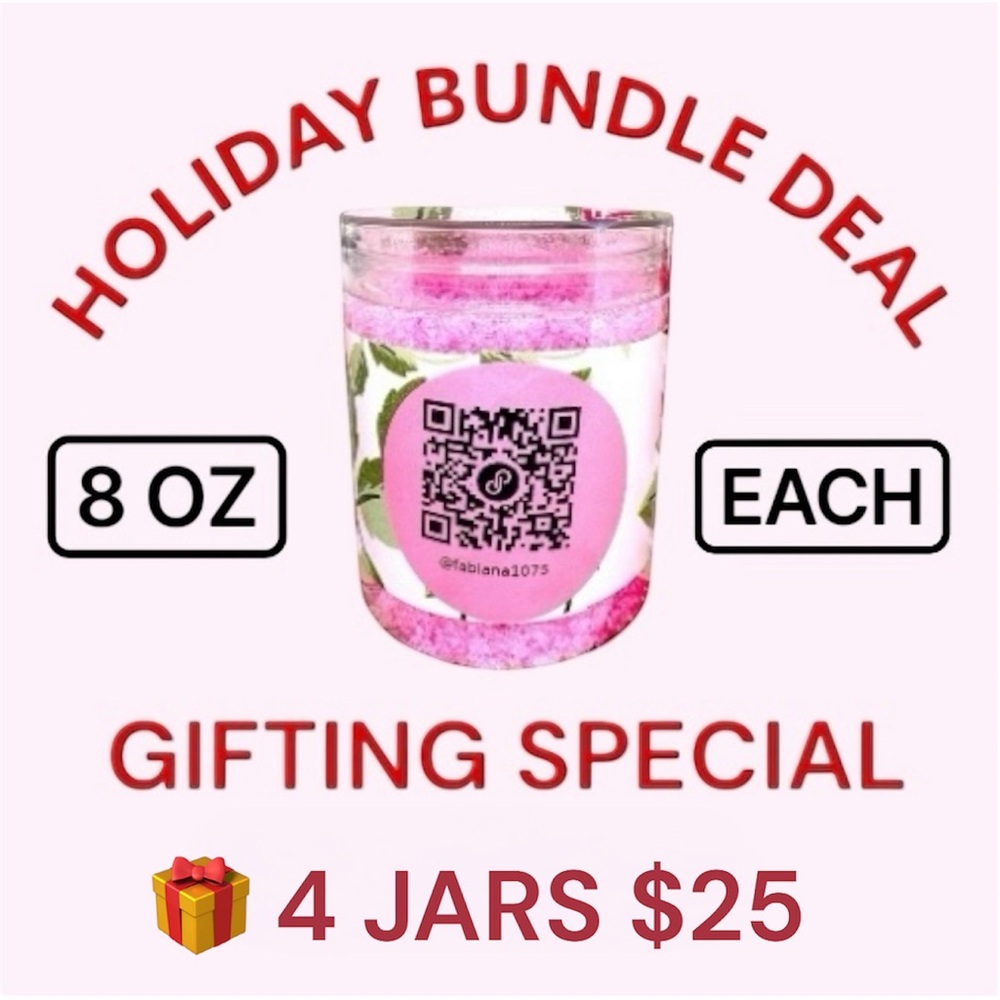 VALENTINES SPECIAL BUNDLE DEAL 8 OZ E/O Strawberry Bath Salts Valentines